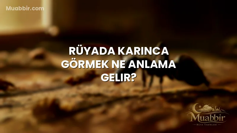 Rüyada Karınca Görmek Ne Anlama Gelir?